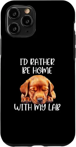 Vista 28 de Funda para iPhone 11 Pro Max Fox Red Lab Mom Dad I'd Rather Be Home Labrador Retriever