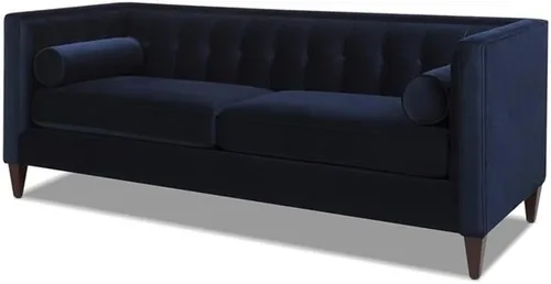 Vista 9 de Jennifer Taylor Home - Sofá modelo Jack, color vino borgoña terciopelo