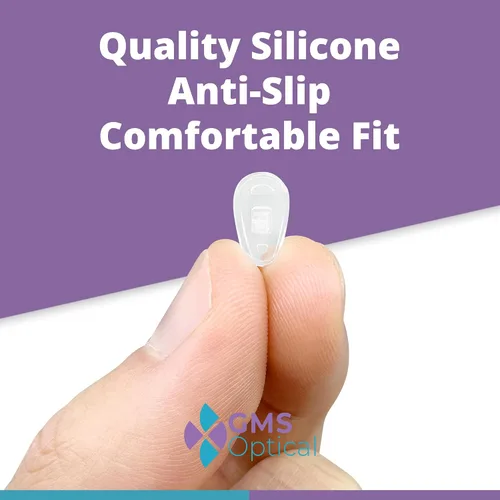 Vista 5 de GMS - Almohadillas de silicona para soporte de anteojos en la nariz con forma simétrica, 10 pares, 2