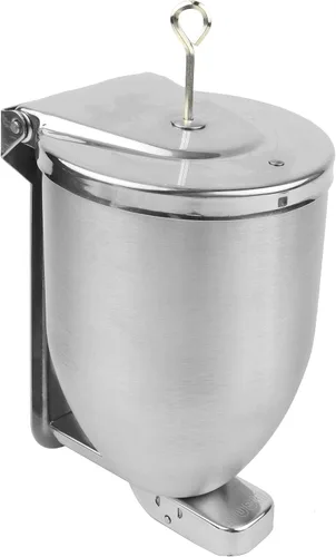 Vista 2 de Vollum Dispensador de jabón en polvo, dispensador de jabón de baño de acero inoxidable de 32 onzas con tapa de relleno grande, dispensador de jabón