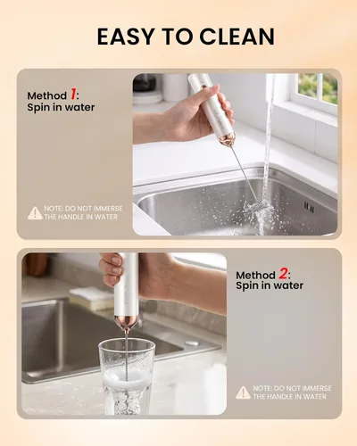 Vista 5 de SIMPLETASTE Espumador de leche recargable de mano, 3 velocidades