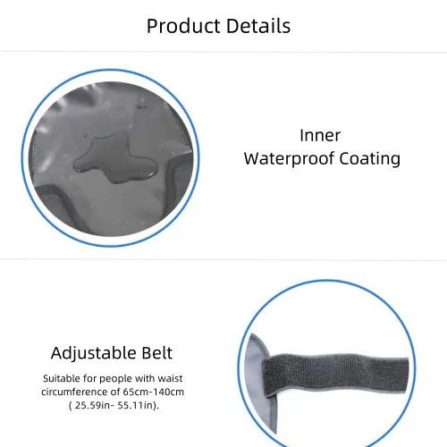 Vista 4 de Fundas para bolsa de ostomía, ajustable, portátil, para colostomía, impermeable, para estoma de ducha, con cinturón de soporte elástico ajustable