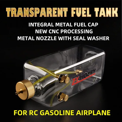 Vista 7 de ZYHOBBY Tanque de combustible RC 1000ML, botella de combustible de gas RC con plástico transparente para modelo de avión RC en EE. UU