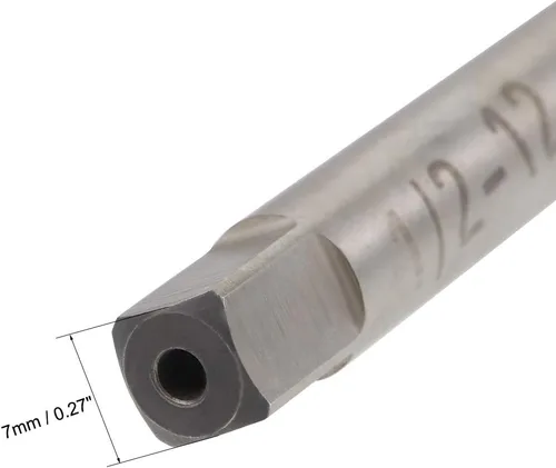 Vista 4 de uxcell Macho de la máquina 1/2-12 BSW Rosca H2 Tornillo de acero de alta velocidad Rosca roscado herramienta de roscado