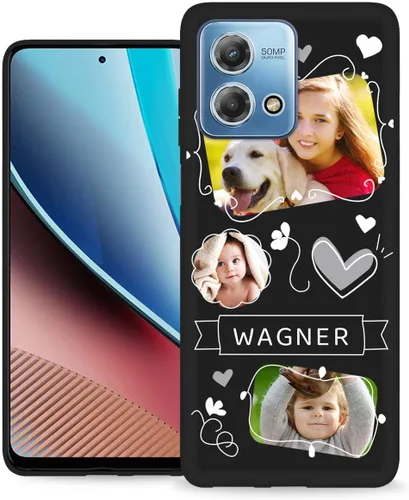 Vista 50 de Funda personalizada para Motorola Moto G Stylus 2020 con nombre de foto, texto y foto, GStylus personalizado -20 funda suave y fina (negro) de 6.4