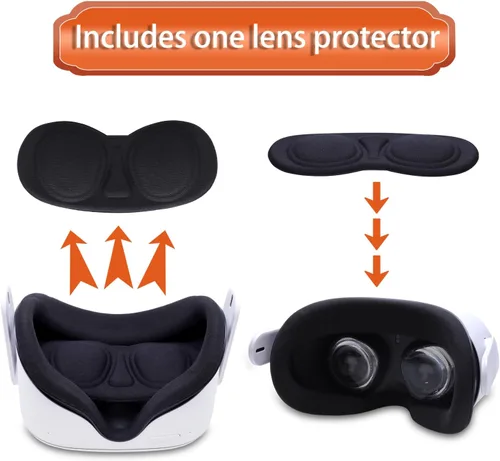 Vista 3 de LTGEM VR Case Compatible with Meta Quest 3S / Quest 3 / Quest 2 / Vision Pro, Portable VR Gaming Headset and Touch Controllers Case with Lens