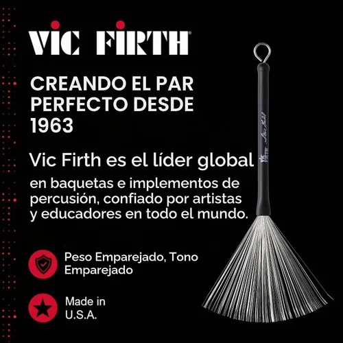 Vista 8 de Cepillos de alambre Vic Firth SGWB Steve Gadd