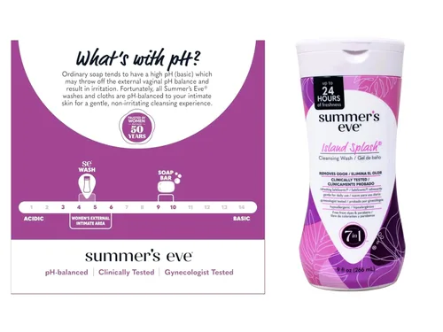 Vista 5 de Summer's Eve Lavado limpiador para pieles sensibles, Island Splash 9 oz