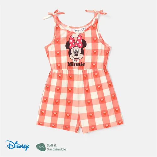 Vista 6 de Disney Ropa de verano para niña pequeña, mameluco floral, overol de verano para bebés