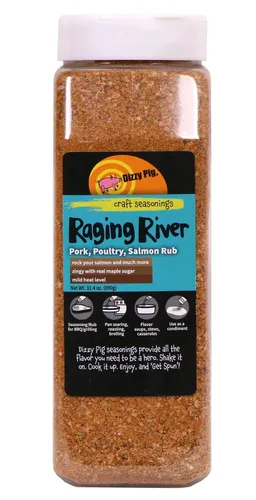 Vista 8 de Dizzy Pig Barbecue Company Raging River Salmon condimento (8 onzas, paquete de dos unidades)