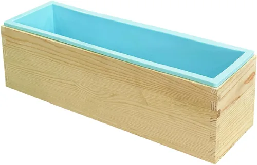 Vista 8 de 2 piezas molde de silicona para jabón rectangular flexible, para hacer velas, jabones caseros, manualidades (Azul)