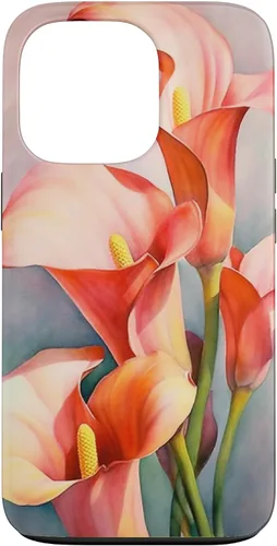 Vista 10 de Calla Lilies Flower Floral Watercolor Case for iPhone 17