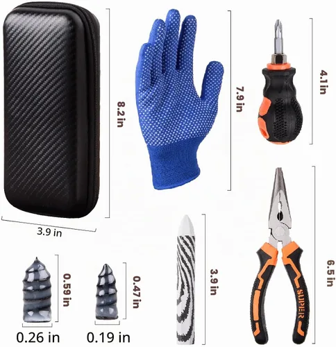 Vista 2 de Kit de reparación de tornillos para neumáticos de 100 piezas – Sin necesidad de quitar el neumático, kit de reparación de pared lateral