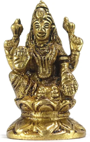 Vista 20 de ASHIRWAD Escultura de estatua de ídolo de latón para Diwali Pooja, templo, decoración del hogar, Vastu Laxmi Devi Maa AE000006-18 (Laxmi-18)