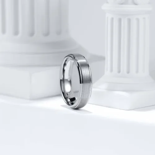 Vista 2 de King Will - Anillo de titanio de 3 mm, 5 mm, 6 mm, 7 mm, 8 mm, 9 mm, acabado mate, ajuste cómodo, borde biselado
