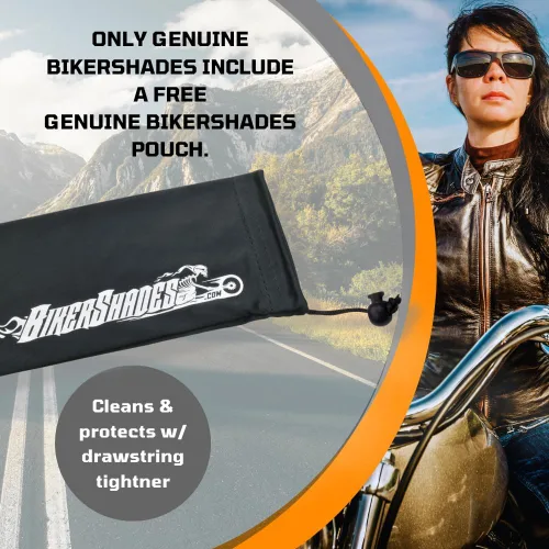 Vista 8 de Bikershades Gafas de montar en motocicleta con montura morada, pequeñas para mujeres y niñas 2 pares transparentes