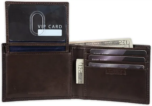 Vista 4 de Haggar Billetera de cuero para hombre