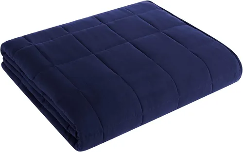 Vista 47 de L'AGRATY Manta con peso de 5 libras, para regazo, manta pequeña y portátil para adultos, refrescante, para viajar, relajarse y dormir, para todas