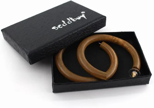 Vista 4 de Aretes de aro de madera para mujer, geométricos, ligeros, colgantes