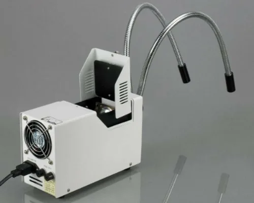 Vista 3 de AmScope Accesorio dual de la fibra óptica del cuello de cisne de FB-YL para los iluminadores del microscopio