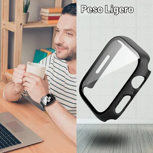 Vista 5 de Paquete de 6 fundas para Apple Watch de 1.496 in Series 3 2 con Negro+Azul+Vino+Púrpura claro+Azul hielo+Blanco