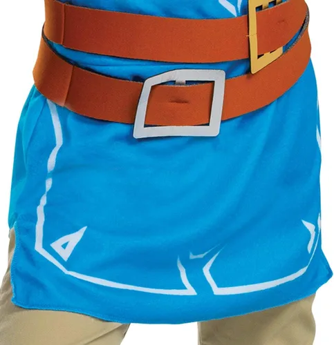 Vista 5 de Disguise Disfraz de Link para niños, disfraz oficial de Zelda Breath of the Wild, talla infantil clásica, talla S (4-6)