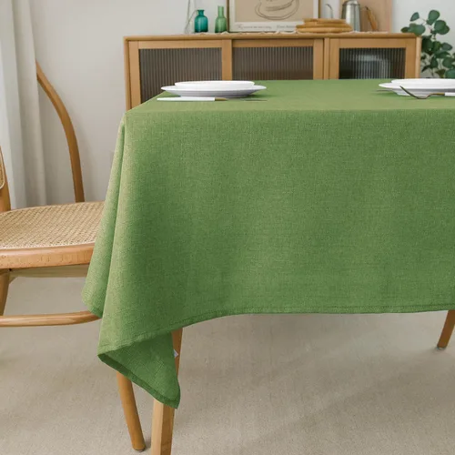 Vista 10 de NLMUVW Mantel de Lino Marrón para Mesas Redondas, Mantel Pequeño Color Chocolate, Cubierta de Mesa Estilo Granja para Cocina, Comedor, Café, 36