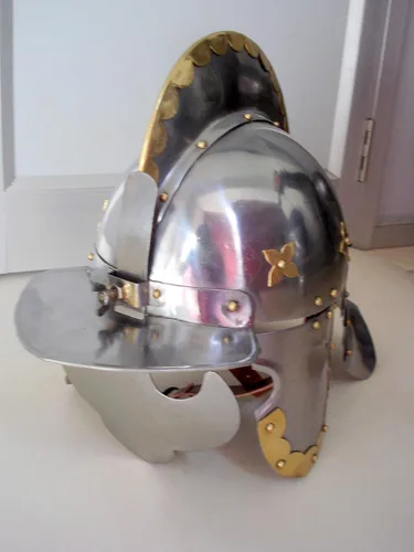 Vista 6 de Casco de húsar polaco medieval Armadura antigua Polonia Historia Armadura helme