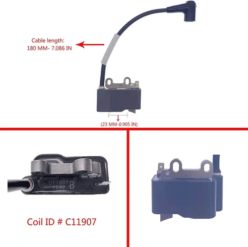 Vista 3 de PARTSRUN ES250 PB250 Bobina ID#C11907 A411000500 A411000501 Módulo de encendido para sopladores Echo ES-250 PB250LN PB252 PB-250, ZF-IG-A00277