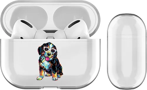 Vista 14 de Head Case Designs P.D. Moreno Basset Hound Dogs - Funda de cristal duro transparente compatible con funda de carga Apple AirPods Pro