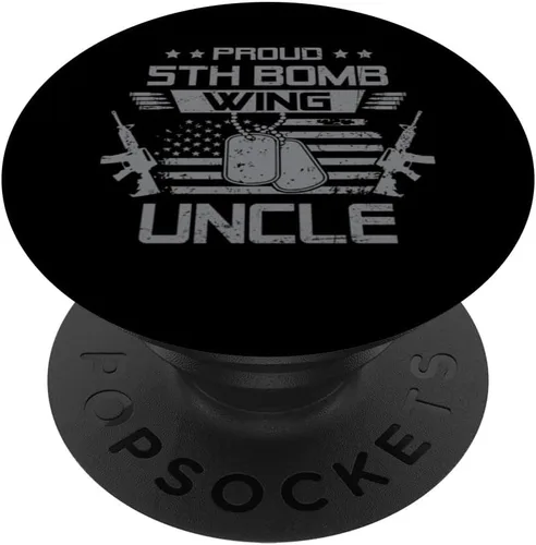 Vista 6 de Proud 5th Bomb Wing Uncle US Veteran Family Matching PopSockets MagSafe PopGrip for iPhone