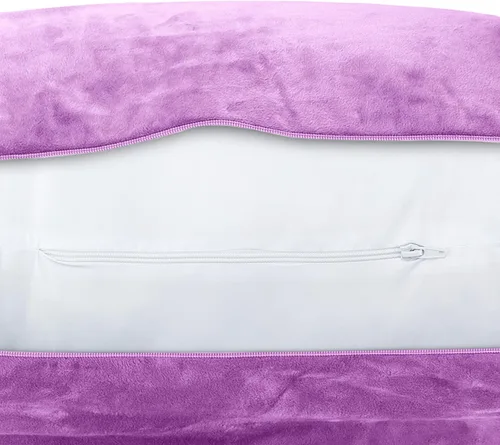 Vista 4 de Funda de almohada Husband Pillow solo para lectura - Funda para silla de lectura con generosos bolsillos traseros y laterales - Morado claro