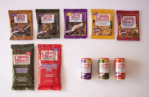 Vista 6 de Cajun's Choice - Mezcla de condimentos de camarones cajún, paquete de 2 unidades, totalmente natural, sin gluten, auténtica especia de Luisiana