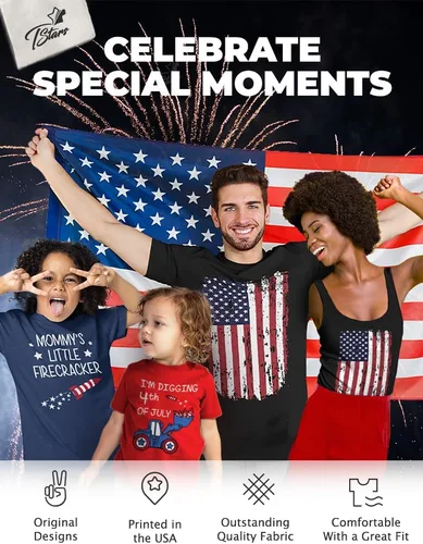 Vista 4 de Tstars Faith American Flag - Sudadera patriótica con capucha para mujer del 4 de julio