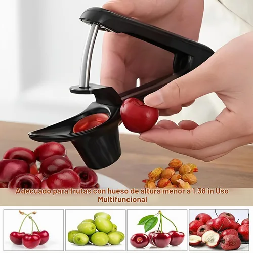Vista 2 de Herramienta para picar cerezas, herramienta de picadura de acero inoxidable resistente, herramienta portátil de semillas de cerezas con diseño
