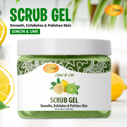 Vista 2 de SPA REDI Exfoliante exfoliante de piedra pómez, limón y lima, 16 onzas - Manicura, pedicura y exfoliante corporal infundido con ácido hialurónico