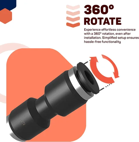 Vista 8 de Utah Pneumatic 1/2 Conexiones de empuje para conectar, codo de aire, línea de aire, unión de línea de aire, accesorios de conexión rápida, codo
