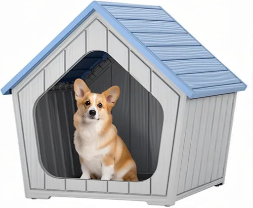 Vista 21 de Fancyango Casa para perros al aire libre e interior, impermeable, ventilada, fácil de limpiar, suelo elevado para perros pequeños y grandes, fácil