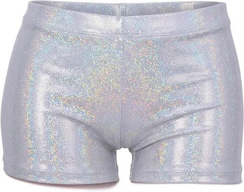 Vista 14 de Shorts de gimnasia para niñas y chicas con brillo, para danza, acrobacias o deportes, de 2-14 años 2 unidades azul profundo