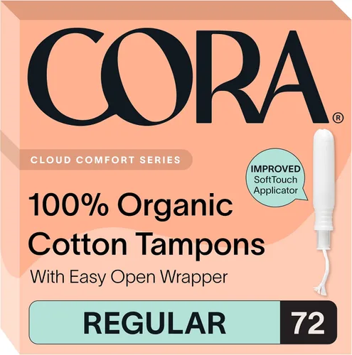 Vista 12 de Cora Tampones de algodón orgánico (36 tampones regulares)