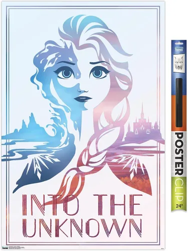 Vista 15 de Trends International Disney Frozen 2 - Póster de pared con texto en inglés "Into the Unknown", 14.725 x 22.375 pulgadas, versión enmarcada de madera