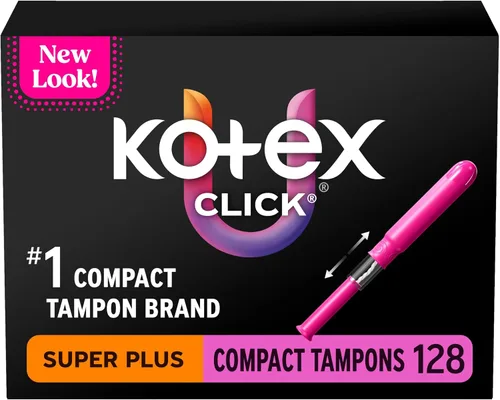 Vista 21 de Tampones U by Kotex Click Compact, absorción regular, sin perfume, 45 unidades (Paquete de 2)
