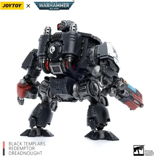 Vista 3 de Joytoy Warhammer 40K 1/18 Figuras de acción Joy Toy Mecha Black Templars Redemptor Dreadnought