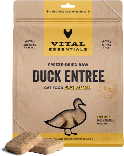 Vista 18 de Vital Essentials Alimento crudo liofilizado para gatos, mini empanadas de conejo, 8 onzas Soft, Complete Meal or Topper, Rehydrate, Made with 99%