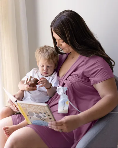 Vista 5 de Kindred Bravely Camisón de maternidad y lactancia con dobladillo tulipán Camisón de lactancia materna para mujer