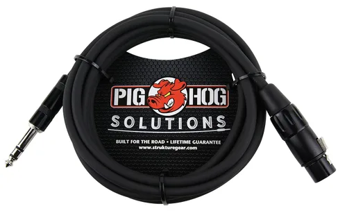 Vista 3 de Pig Hog PX-TMXF3 Cable Adaptador TRS de 1/4" a XLR, 0.91 m