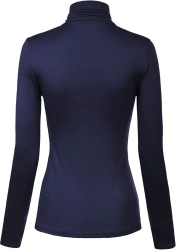 Vista 30 de MixMatchy Camisetas de manga larga delgadas y ligeras para mujer, cuello alto, capa base, camisetas activas