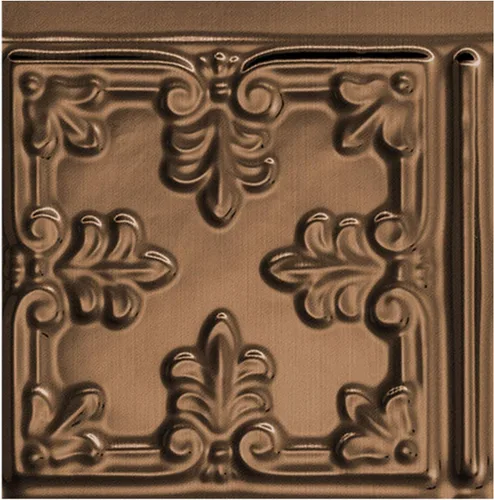 Vista 35 de FASÄDE Panel decorativo para salpicaduras de vinilo de estilo tradicional / patrón 10 en bronce antiguo (muestra de 6 x 6 pulgadas)