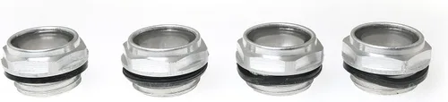 Vista 5 de RLECS 4 piezas de vidrio de vista para compresor de aire, tanque de bomba de caja de cambios (1/2 pulgada NPT), aleación de aluminio hexagonal