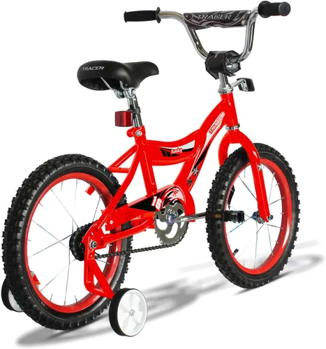 Vista 3 de Tracer Bicicleta infantil para niños y niñas de 3 a 12 años, bicicleta para niños de 16 pulgadas con ruedas de entrenamiento y cesta de 20 pulgadas
